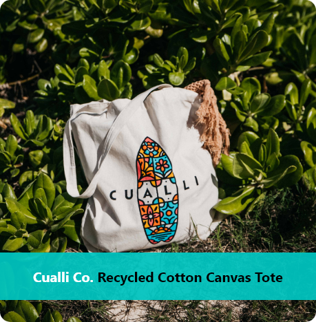 Cualli Co. Recycled Cotton Canvas Tote