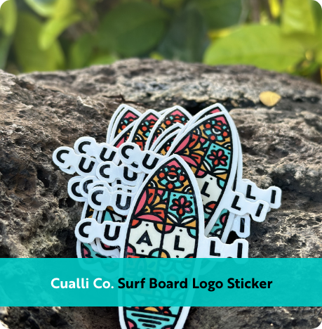 Cualli Co. Surf Board Logo Sticker