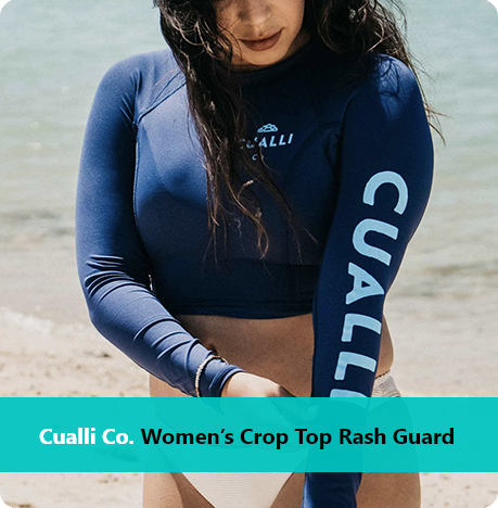 Cualli Co. Women’s Crop Top Rash Guard