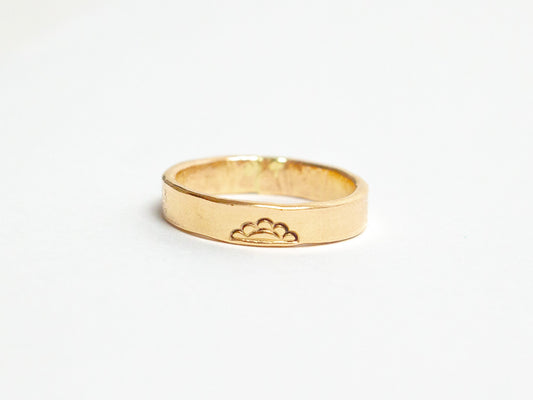 Half Girasol Stamp Ring - Cualli Co.