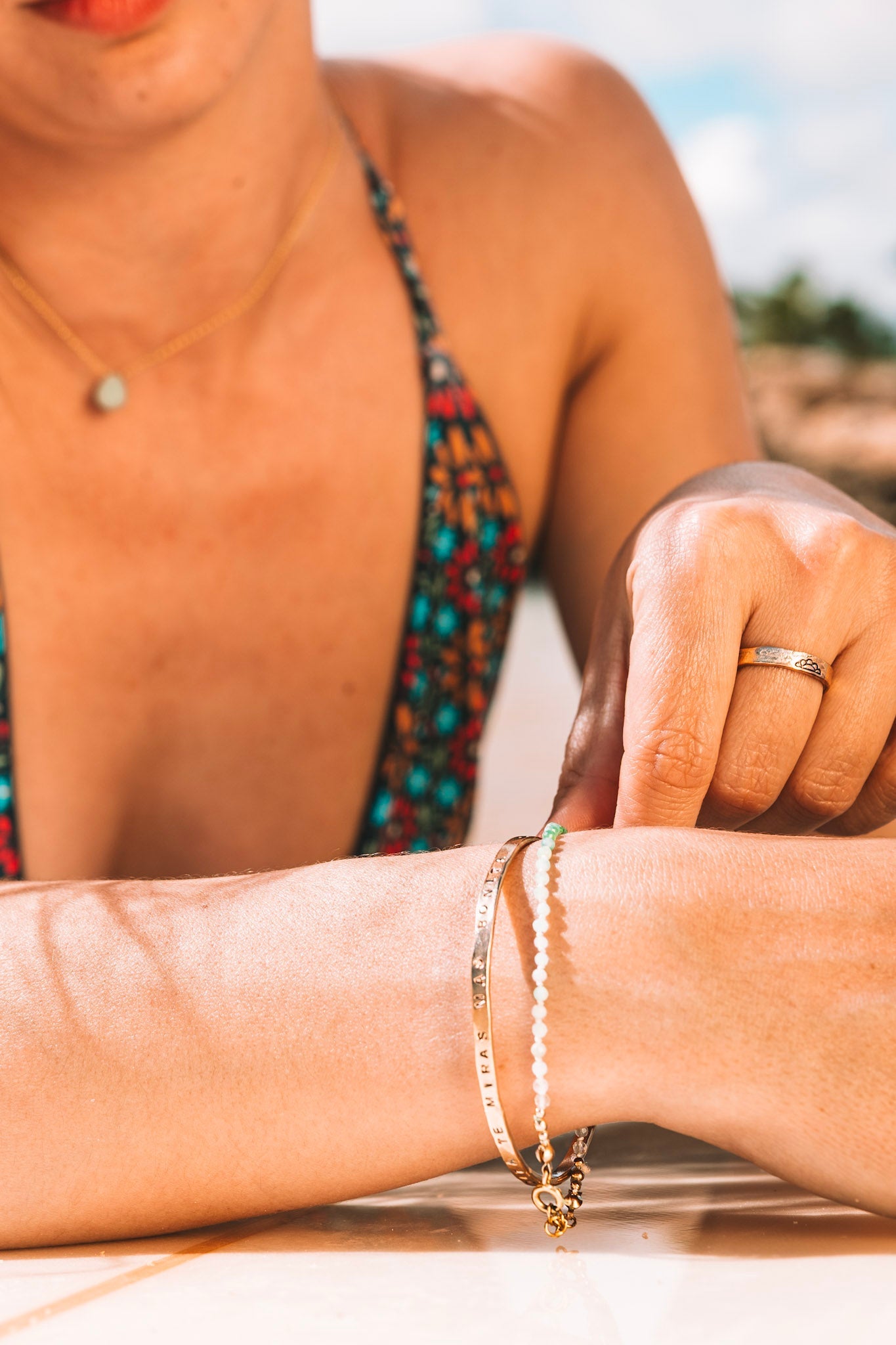 Stamped Bangle - Cualli Co.
